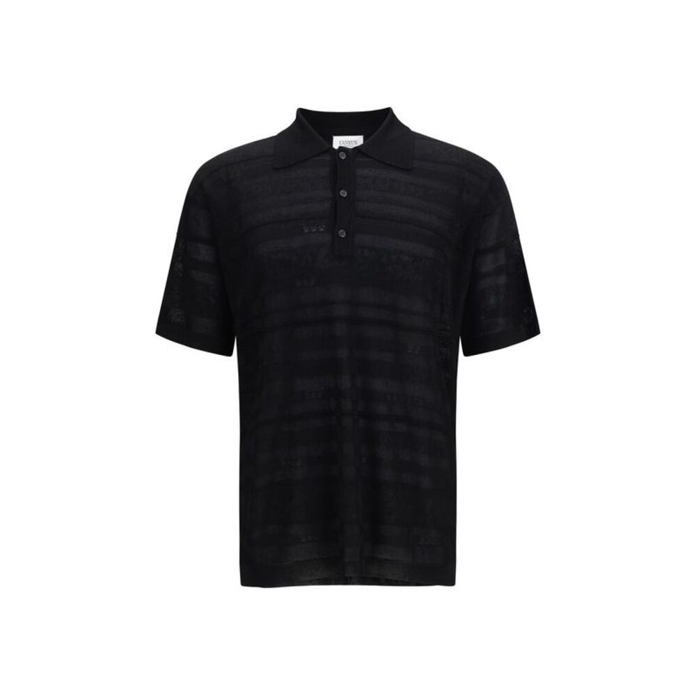 Laneus Men Lightweight Jacquard Polo